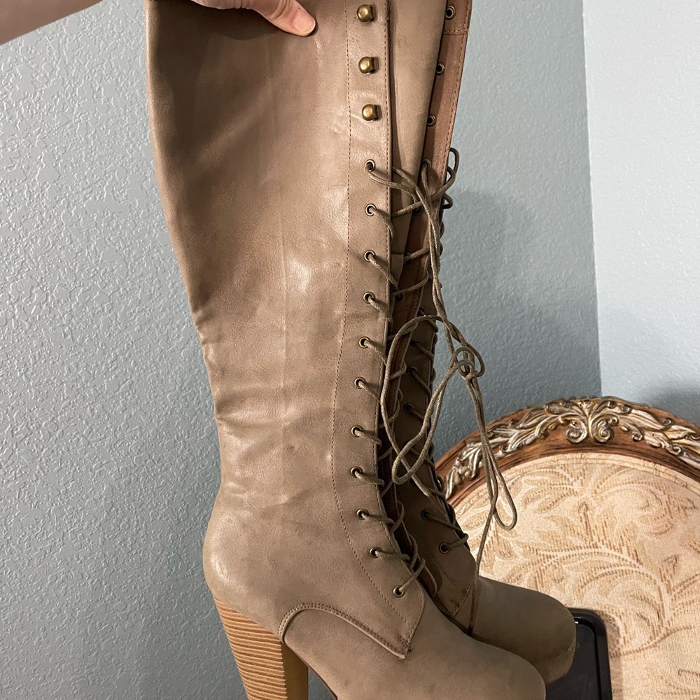 Stylish Tan Knee-High Boots